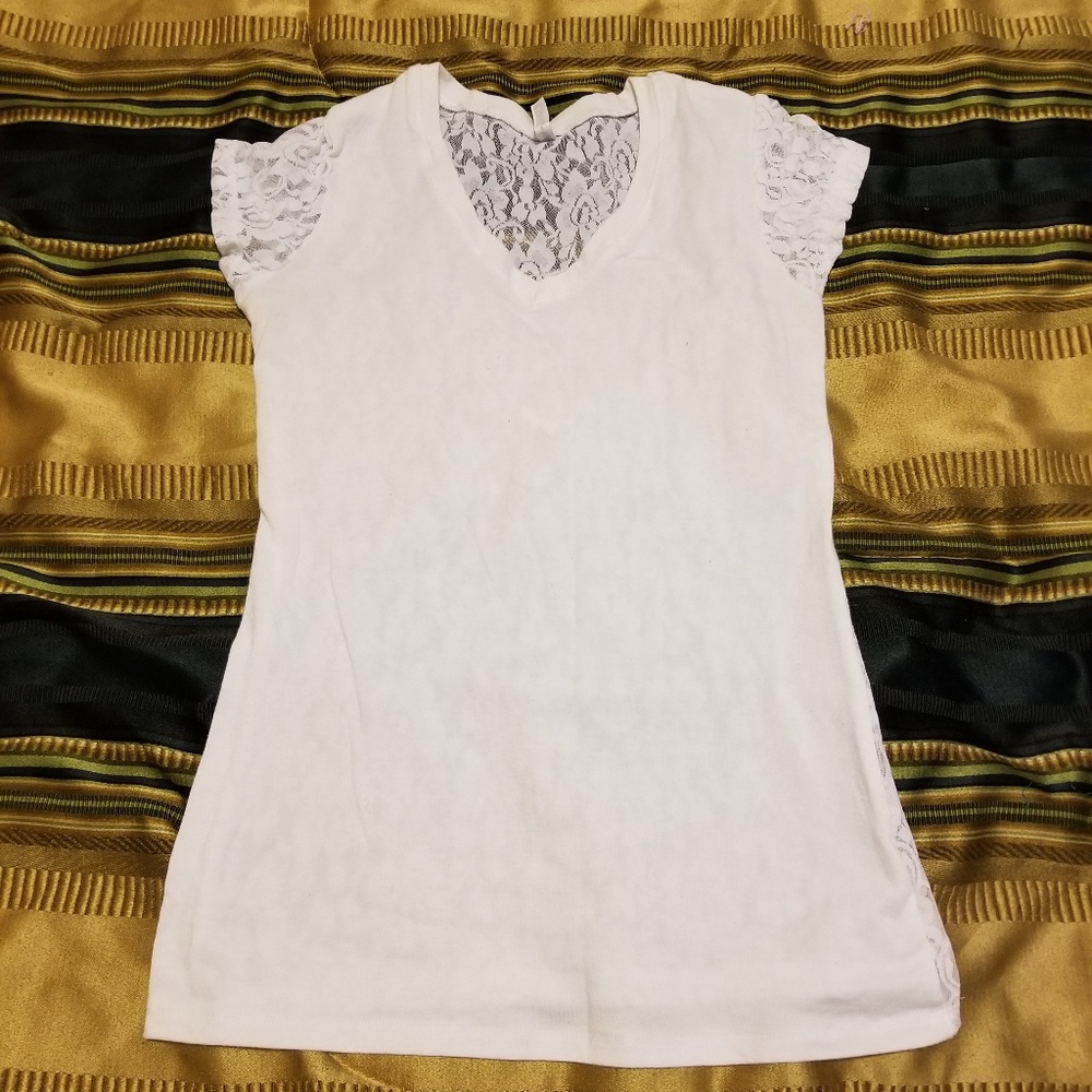 Pretty white lace top